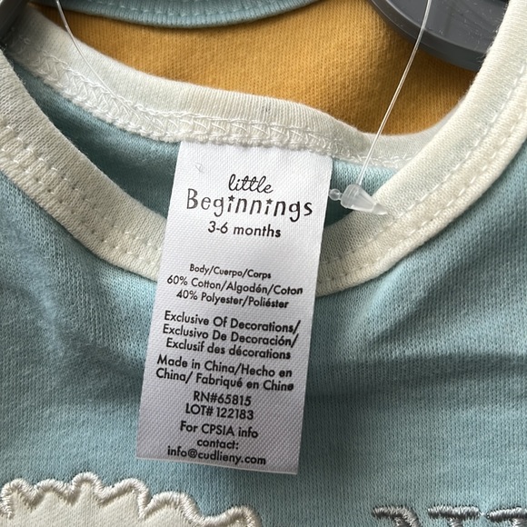Little Beginnings 5 Piece Neutral Baby Onesie Set - Picture 5 of 6
